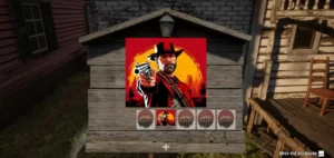 RedM billboard system showing interactive poster board with NUI gallery