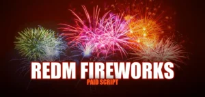 RedM player character spooling a fuse rope for a fireworks display in a realistic Western setting